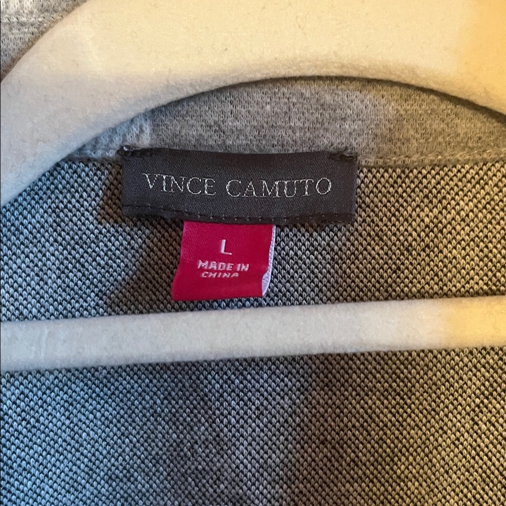 Vince Camuto Gray Textured Knit Long Sweater Jacket - Picture 5 of 9
